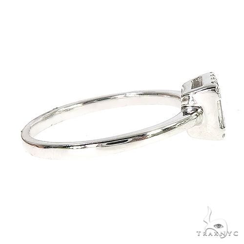 18k Gold Baguette Diamond Engagement Ring 67027