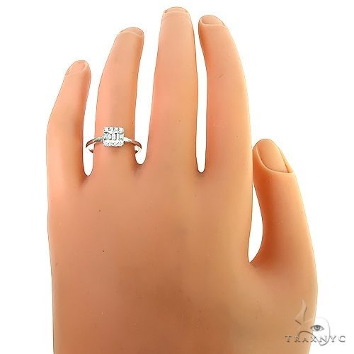 18k Gold Baguette Diamond Engagement Ring 67027