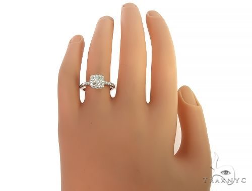 18K White Gold Engagement Diamond Ring 66232
