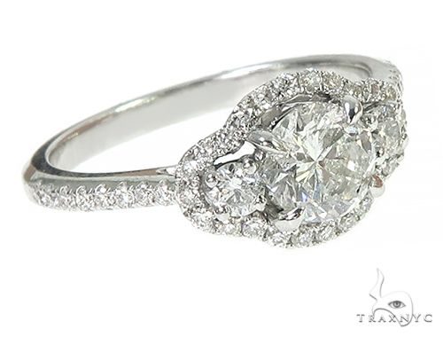 18K White Gold Engagement Diamond Ring 66234