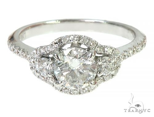 18K White Gold Engagement Diamond Ring 66234