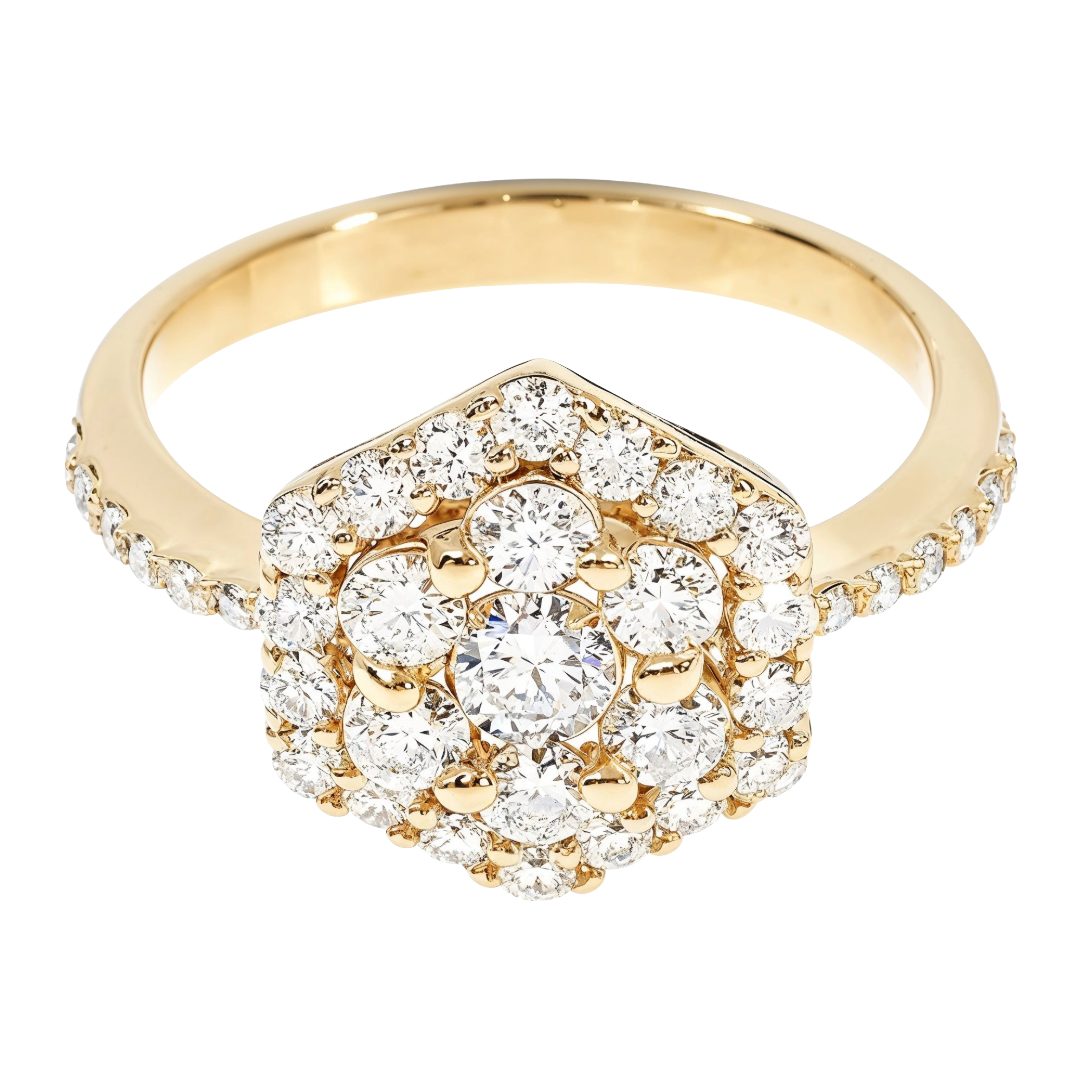18K Yellow Gold Glacier Ring 65133