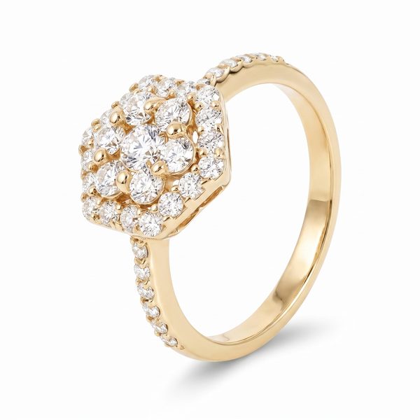 18K Yellow Gold Glacier Ring 65133