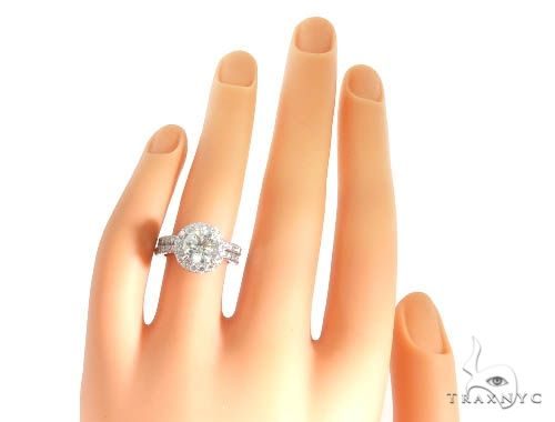 Diamond Engagement Halo Rings Set 64004
