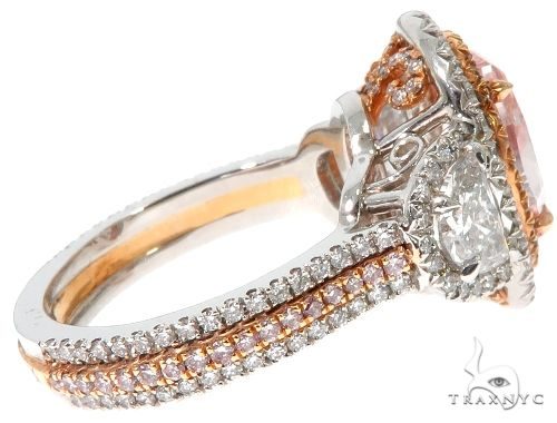 Oval Cut Fancy Pink Diamond Halo Engagement Ring 64567