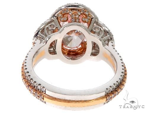 Oval Cut Fancy Pink Diamond Halo Engagement Ring 64567