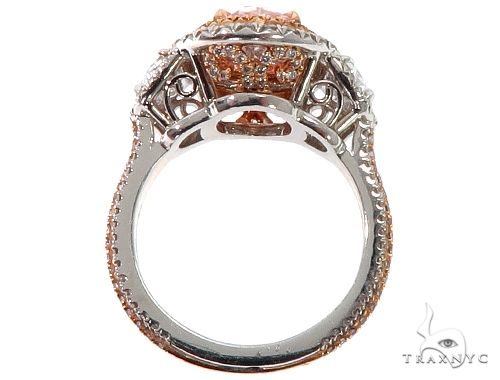 Oval Cut Fancy Pink Diamond Halo Engagement Ring 64567