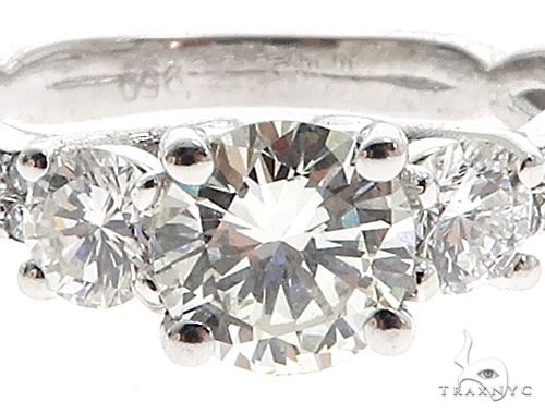 Platinum Diamond Three Stone Ring 64757