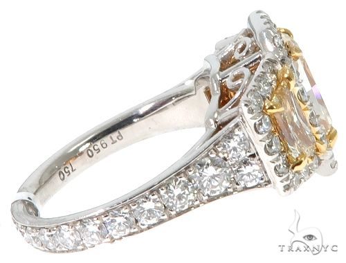 Radiant Cut Fancy Yellow Diamond Engagement Ring 64566