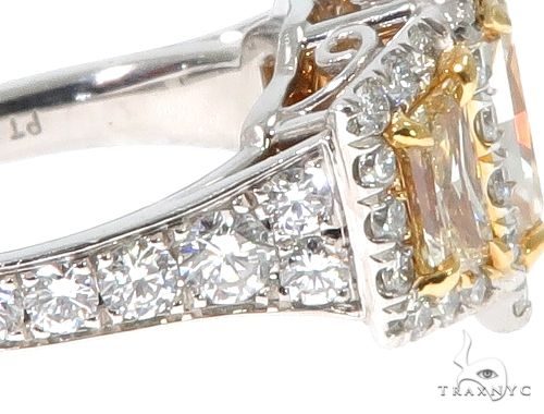 Radiant Cut Fancy Yellow Diamond Engagement Ring 64566