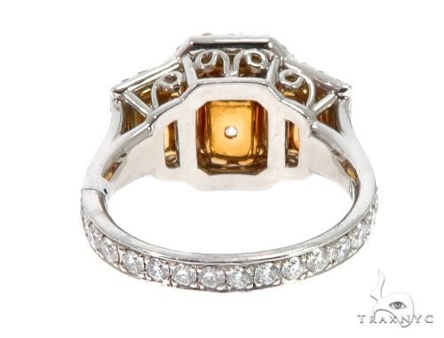Radiant Cut Fancy Yellow Diamond Engagement Ring 64566