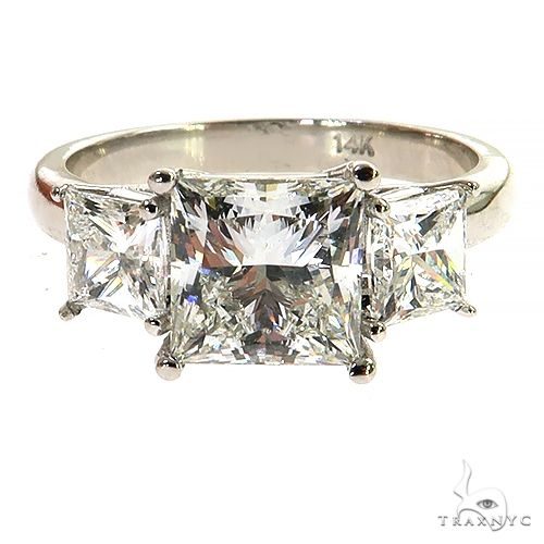 3 Stone Princess Cut Diamond Engagement Ring Lab 69141