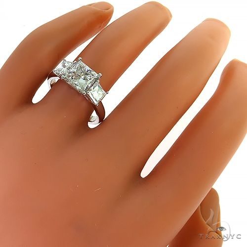 3 Stone Princess Cut Diamond Engagement Ring Lab 69141