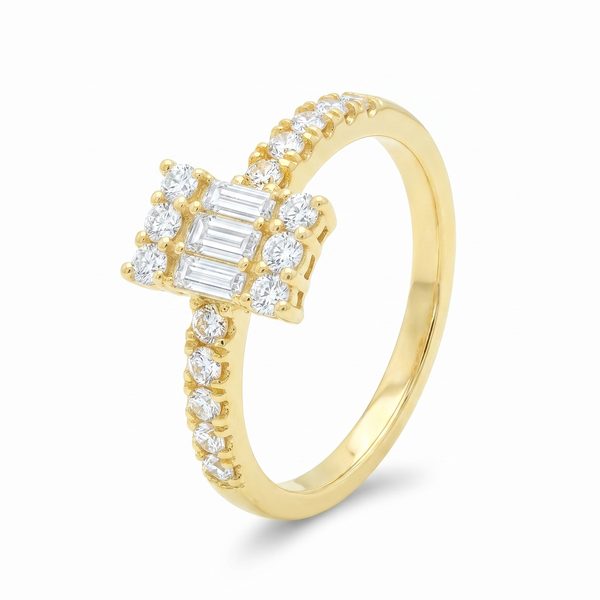 Baguette Diamond Engagement Ring 68622