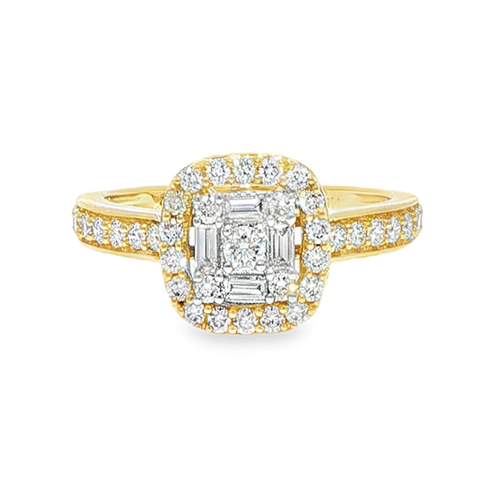 Baguette Diamond Engagement Ring 68623