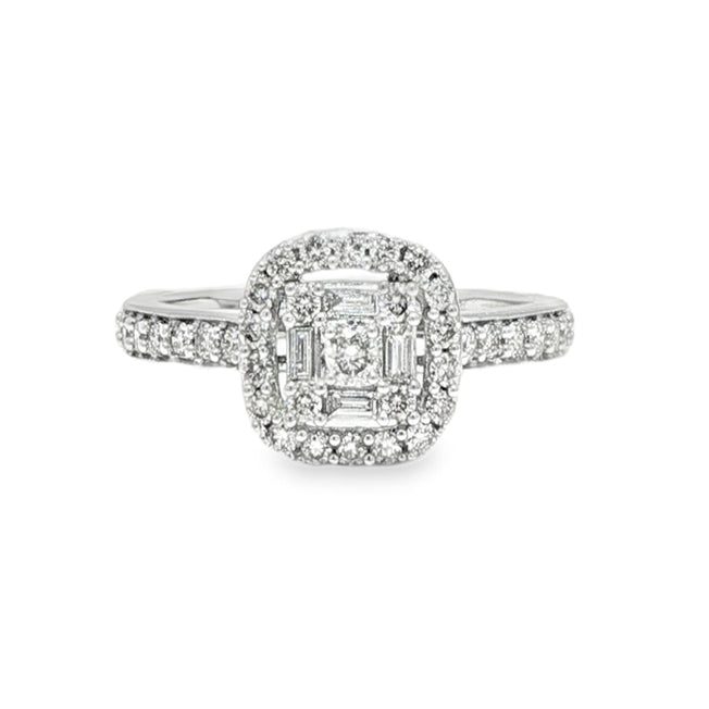 Baguette Diamond Engagement Ring 68623