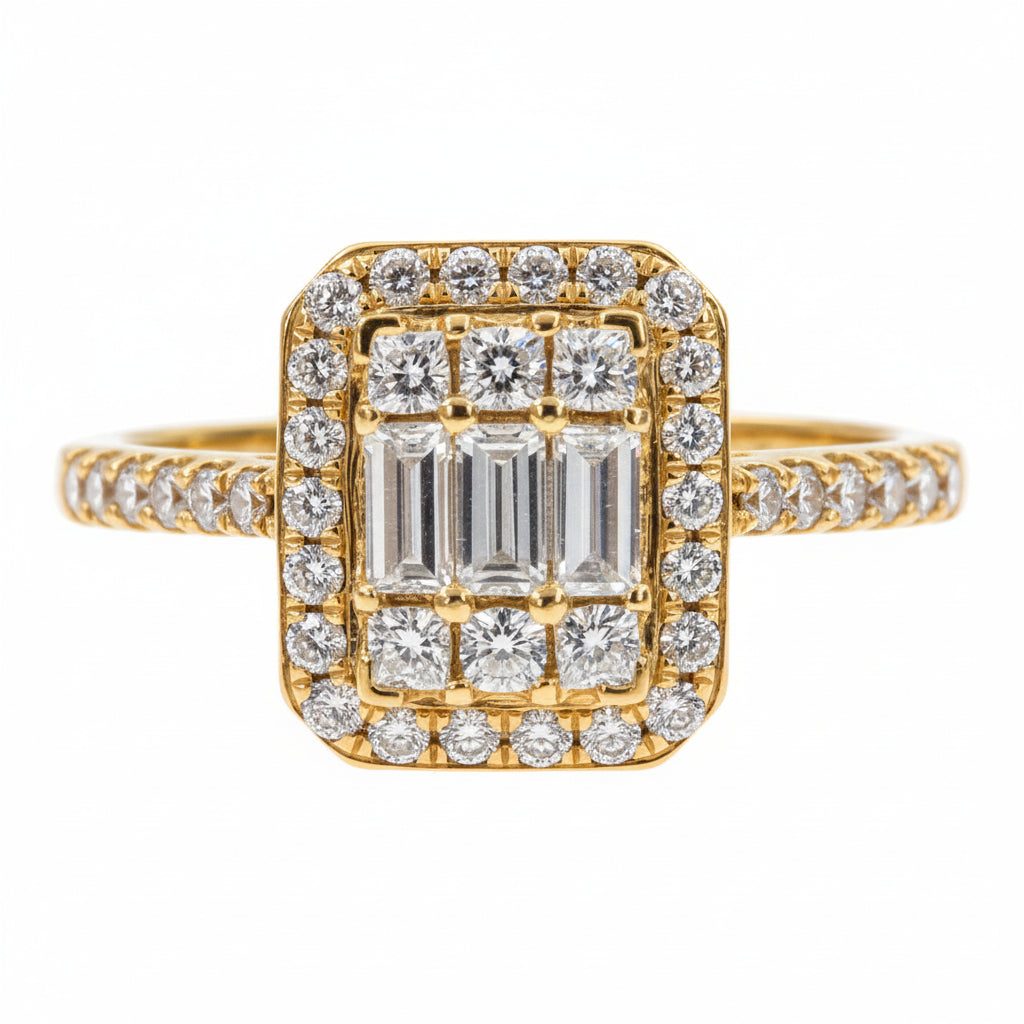 Baguette Diamond Engagement Ring 68624