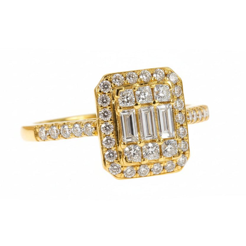 Baguette Diamond Engagement Ring 68624