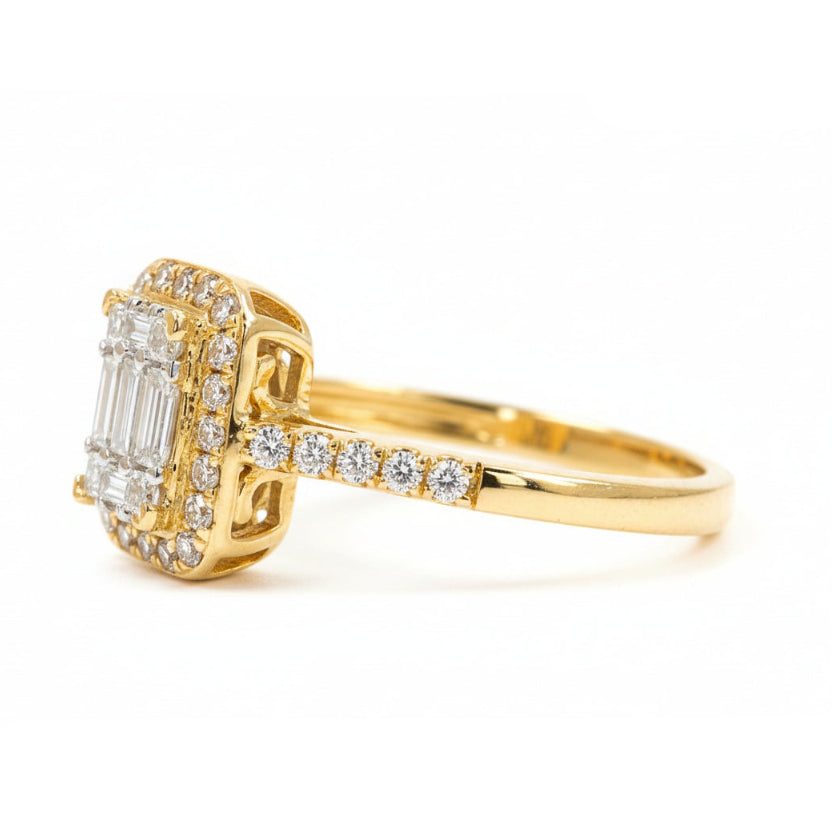 Baguette Diamond Engagement Ring 68624