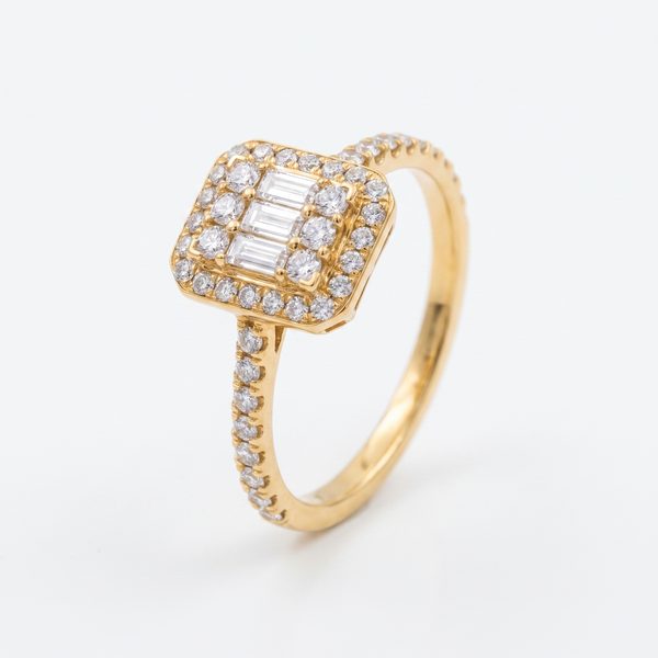 Baguette Diamond Engagement Ring 68624
