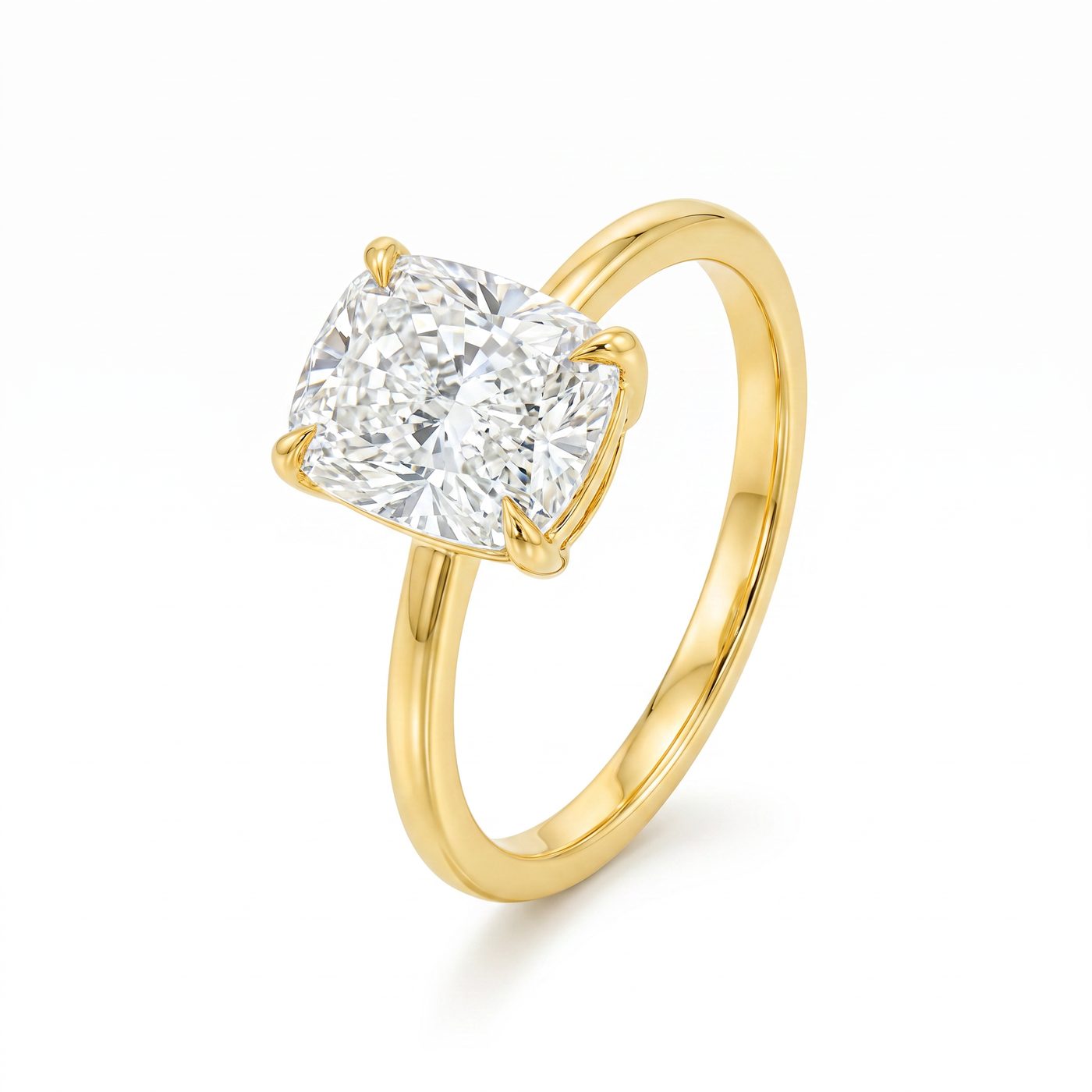 Elongated Cushion Lab Grown Diamond Solitaire Engagement Ring 68640