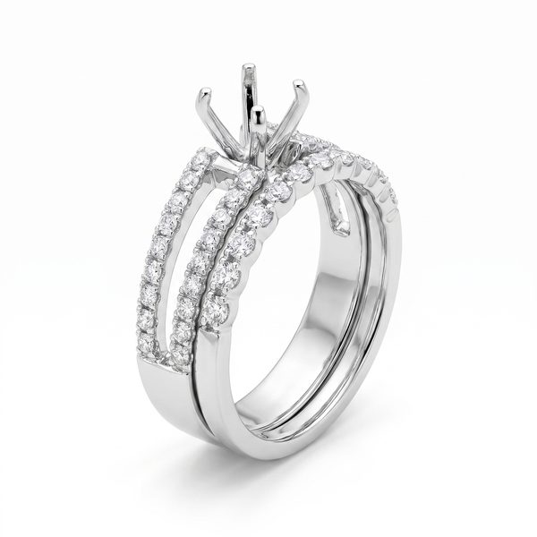 Lovely Semi Mount Engagement Set 16874
