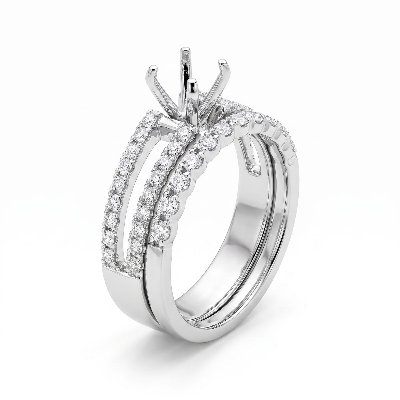 Lovely Semi Mount Engagement Set 16874