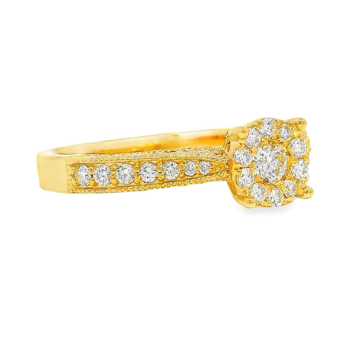 Floral Spark Diamond Engagement Ring 18191