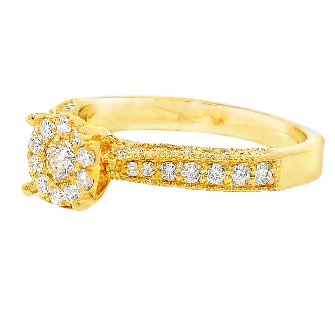Floral Spark Diamond Engagement Ring 18191