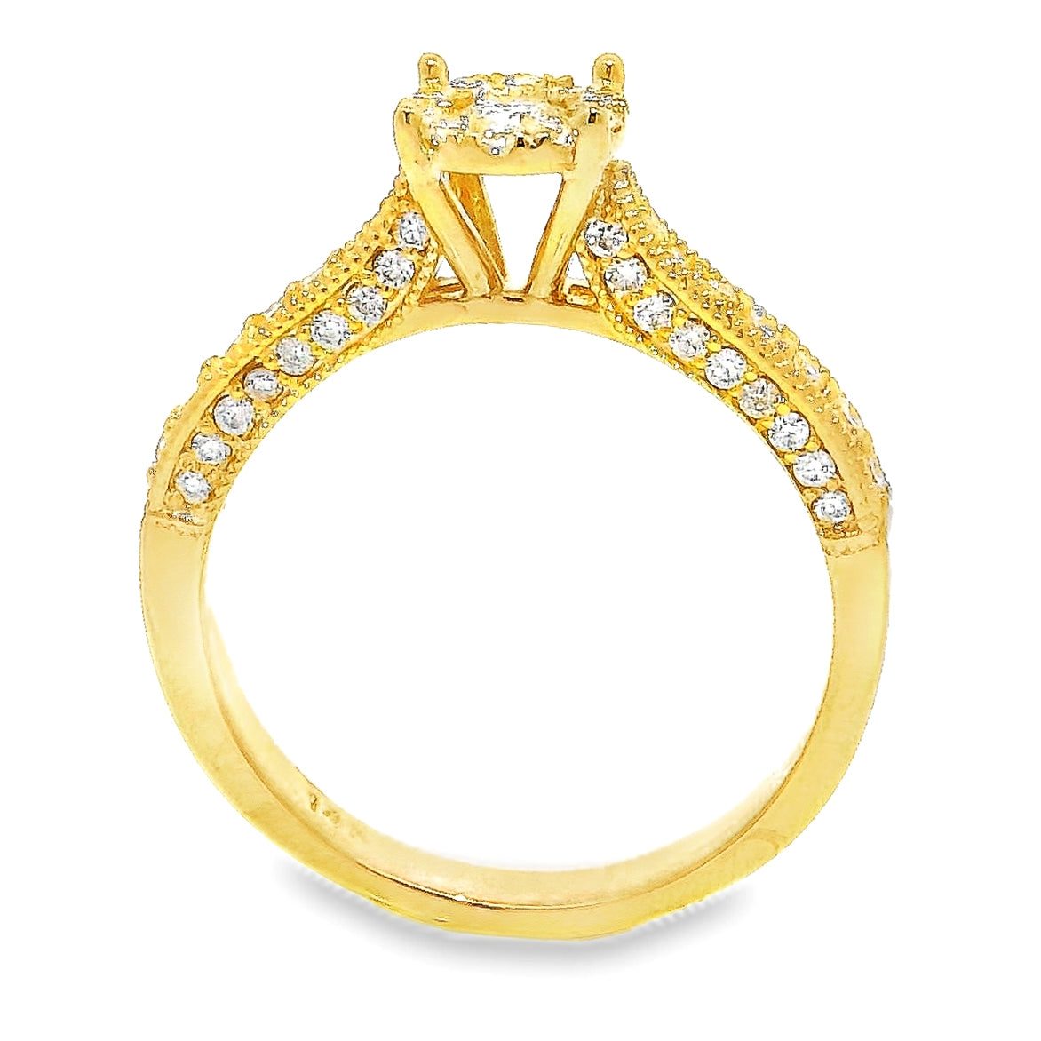 Floral Spark Diamond Engagement Ring 18191