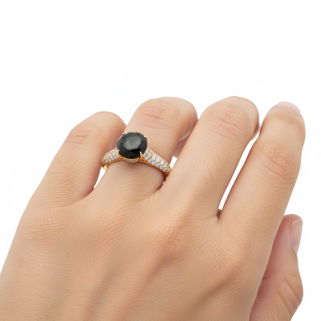 Prong Black Diamond Ring 27569