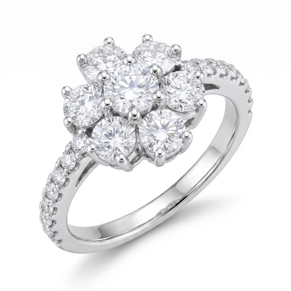 Flower Diamond Ring 17034
