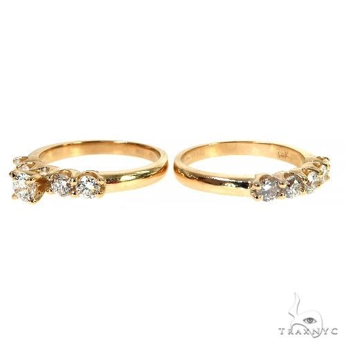 Yellow Gold Round Solitaire Ring Set 2969