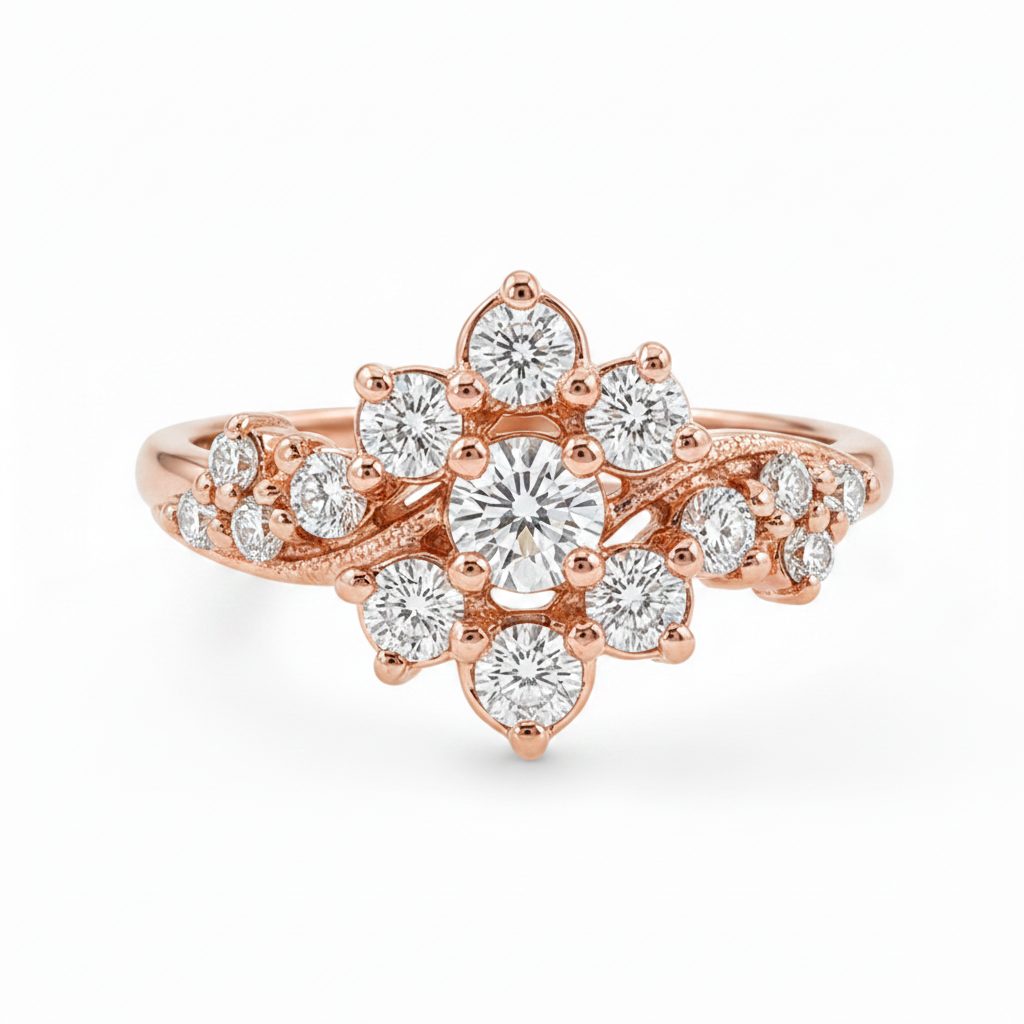 YG Flower Bouquet Ring 16092