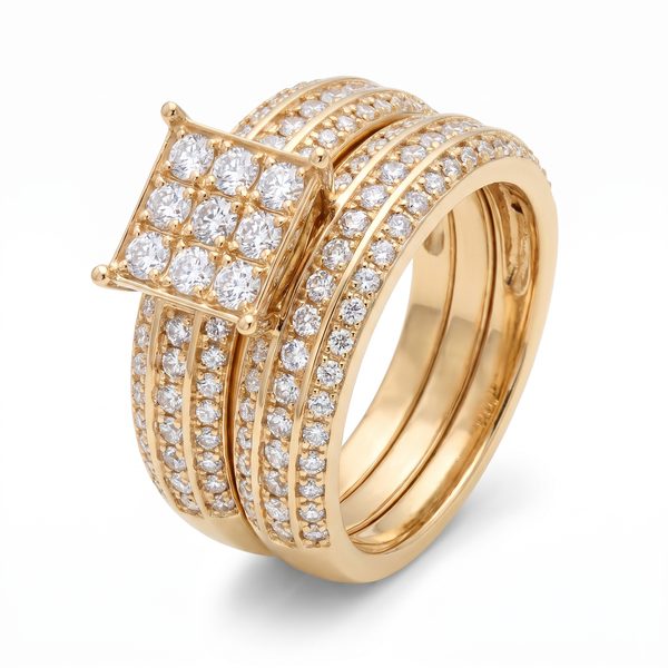 14k Yellow Gold Wedding Set 11242