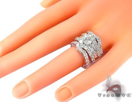 Snow Queen Diamond Wedding Ring Set 27166