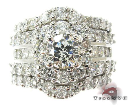 Snow Queen Diamond Wedding Ring Set 27166