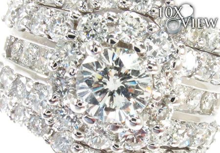 Snow Queen Diamond Wedding Ring Set 27166