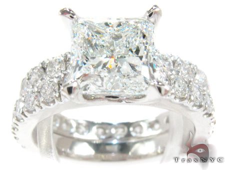 Princess Cut Diamond Wedding Ring Set 24887