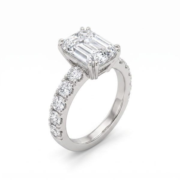 Emerald Cut Diamond Engagement Ring 68840