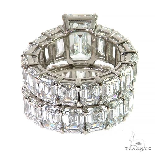 Emerald Diamond Eternity Engagement Ring 69650