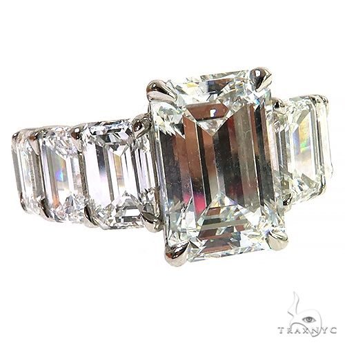 Emerald Diamond Eternity Engagement Ring 69650