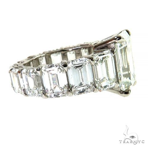 Emerald Diamond Eternity Engagement Ring 69650