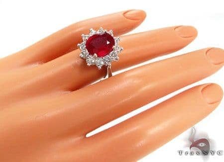 Ruby Flower Ring 5 16917