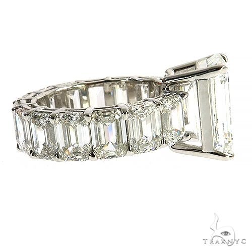 Emerald Cut Eternity Diamond Engagement Ring Lab 69140