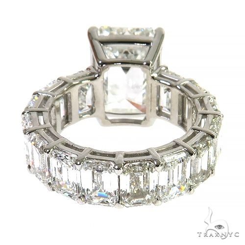 Emerald Cut Eternity Diamond Engagement Ring Lab 69140
