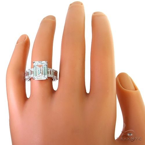 Emerald Cut Eternity Diamond Engagement Ring Lab 69140