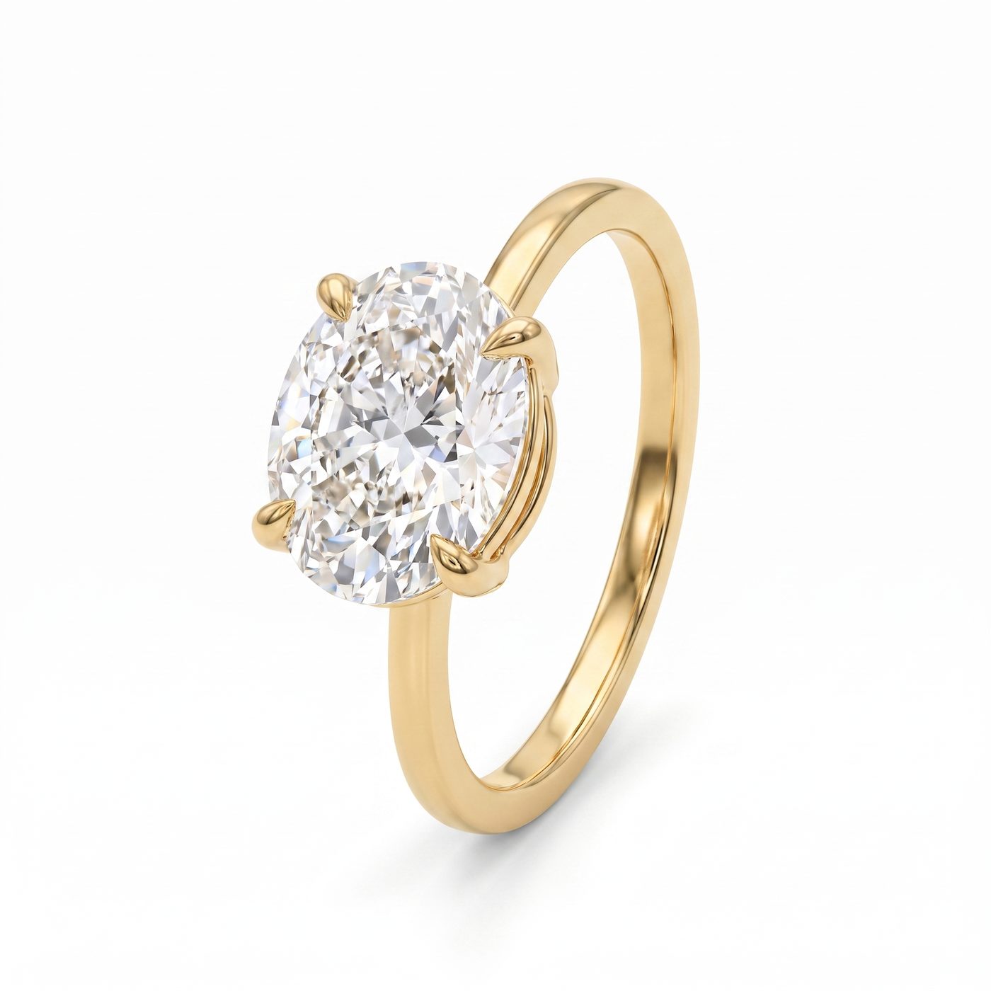 Oval Shape Diamond Engagement Ring 68838
