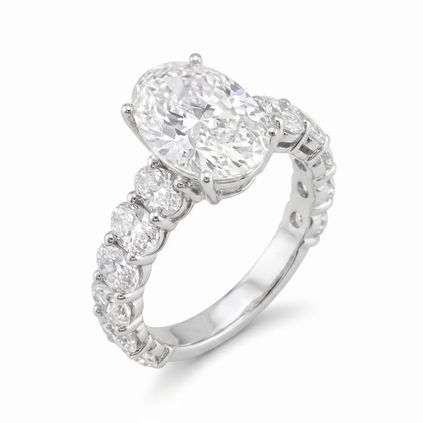 Oval Shape Diamond Engagement Ring 70617
