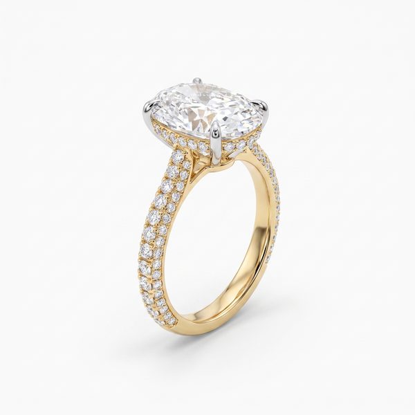 Oval Shape Diamond Engagement Ring (Lab) 68363